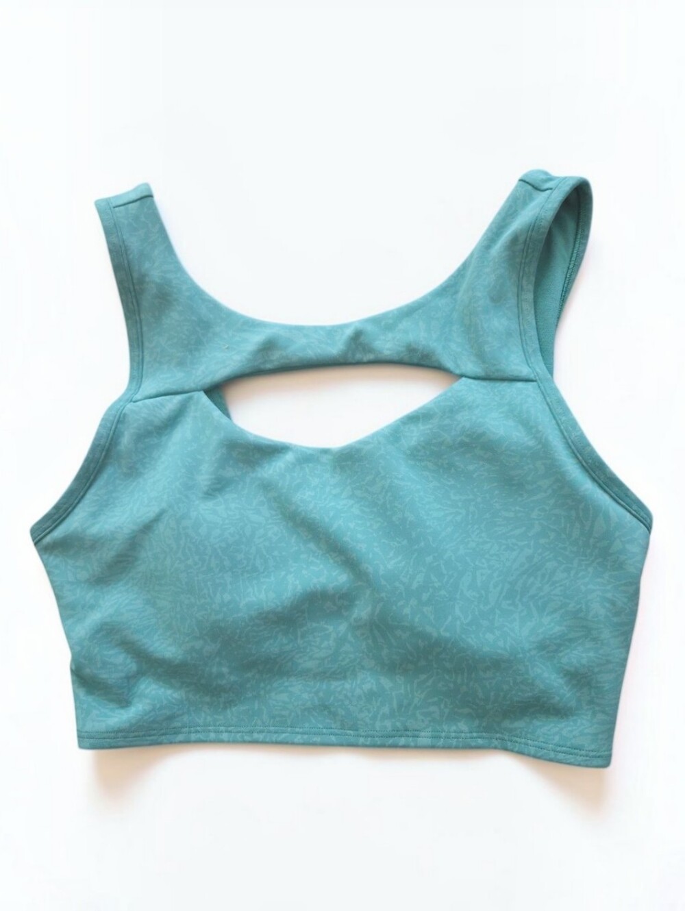 Lululemon Longline Cutout Sports Bra Teal Blue Green Yoga Gym Athleisure Size XS - Picture 2 of 3